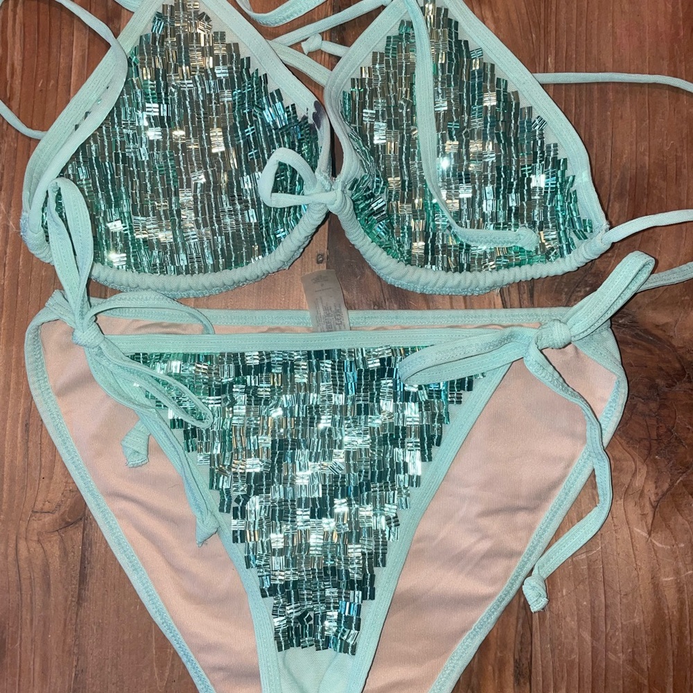 Victorias Secret Sequin String Bikini. Bottom/Small. … - Gem